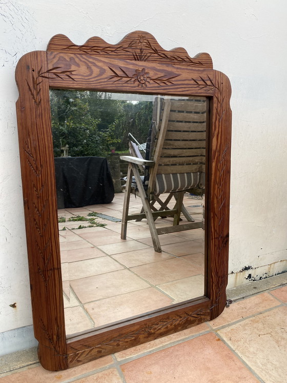 Image 1 of Art Deco mirror solid wood