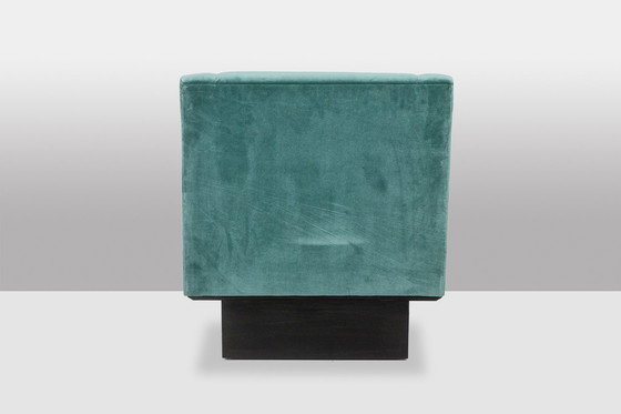 Image 1 of Pair De Fauteuils " Club ", De Forme Cubique. Circa 1940.