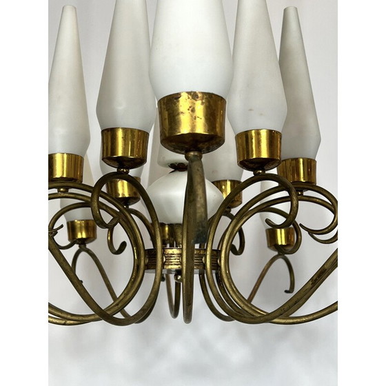 Image 1 of Vintage chandelier 18 lights by Arredoluce Monza, Italy 1950