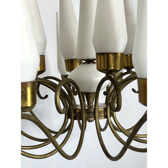 Image 1 of Vintage chandelier 18 lights by Arredoluce Monza, Italy 1950