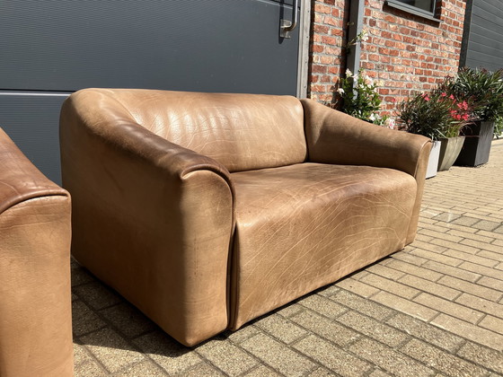 Image 1 of De Sede Ds47 3Seat And 2Seat Buffalo Leather 5Mm Neck Cognac