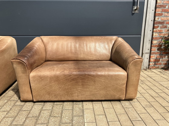 Image 1 of De Sede Ds47 3Seat And 2Seat Buffalo Leather 5Mm Neck Cognac