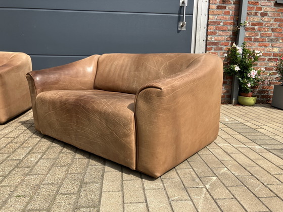 Image 1 of De Sede Ds47 3Seat And 2Seat Buffalo Leather 5Mm Neck Cognac