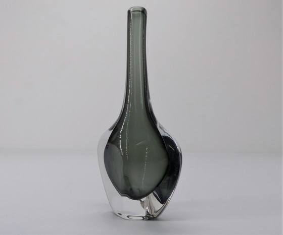 Image 1 of Scandinavian Sommerso Vase Nils Landberg For Orrefors