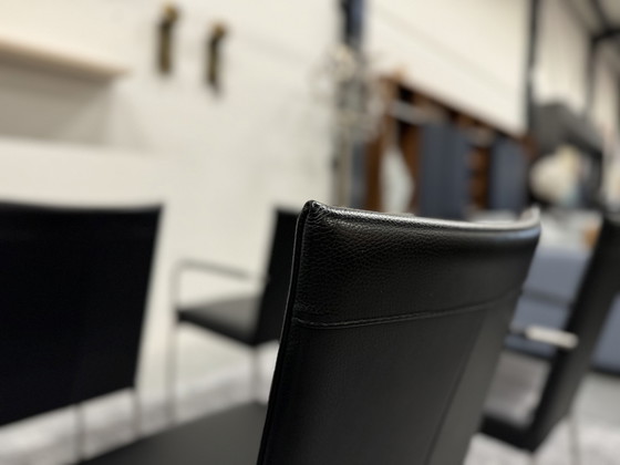 Image 1 of 6 Topform Dining Chairs Black Leather