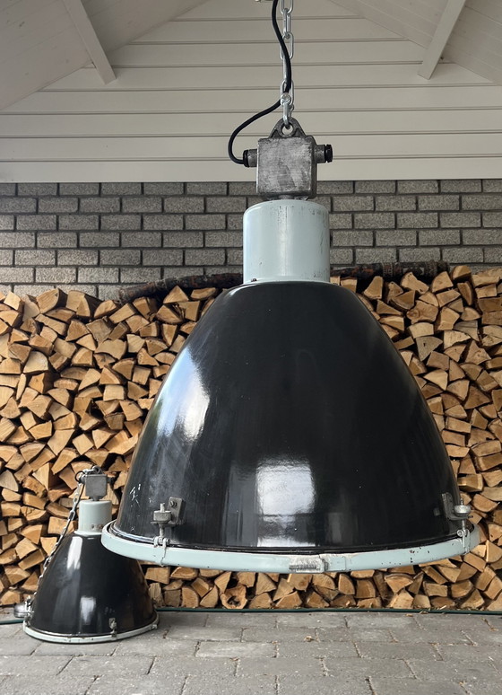 Image 1 of 2x Industrial Pendant Lamp Typ. 1400.23