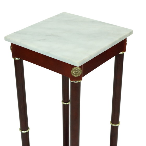 Image 1 of French Plant Table Carrara Marble