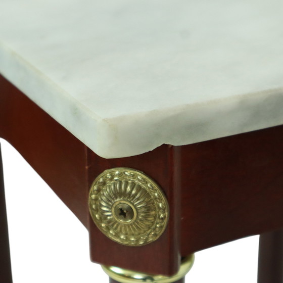 Image 1 of French Plant Table Carrara Marble