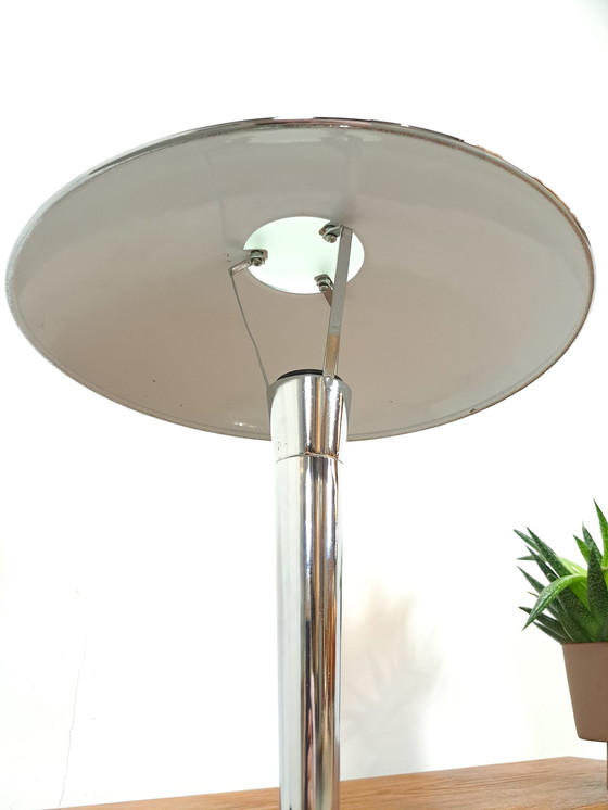 Image 1 of Chrome lamp with glass details, table lamp