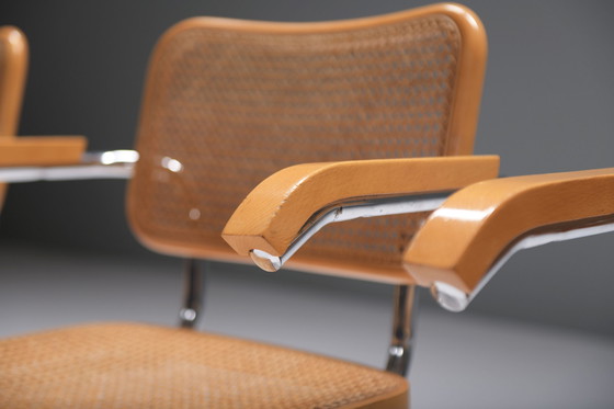 Image 1 of S64 Cesca dining chairs Marcel Breuer inspired - Italy