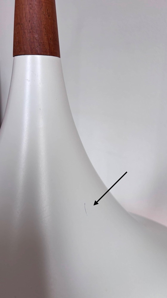 Image 1 of Vintage Trumpet Lamp Witch's Hat White