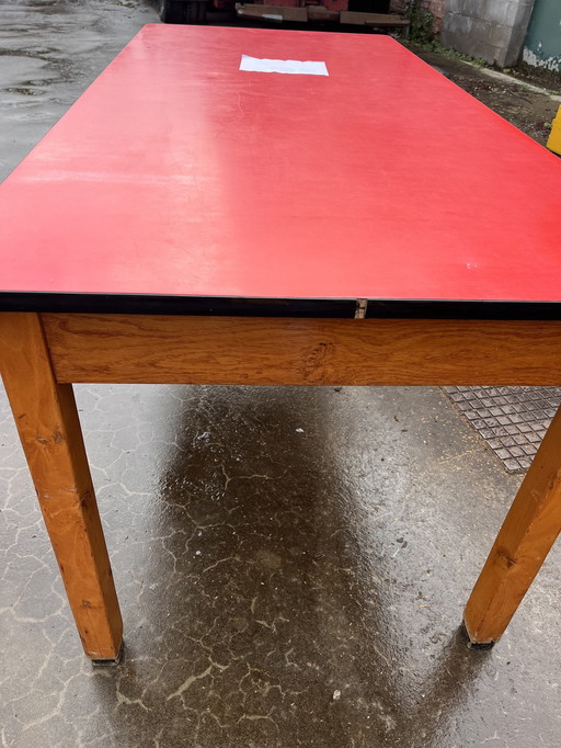 Red Formica Table