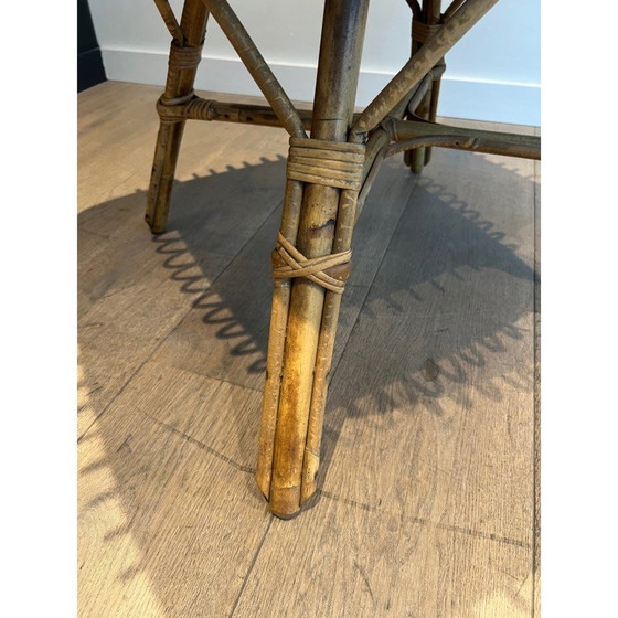 Image 1 of Vintage rattan coffee table, 1950