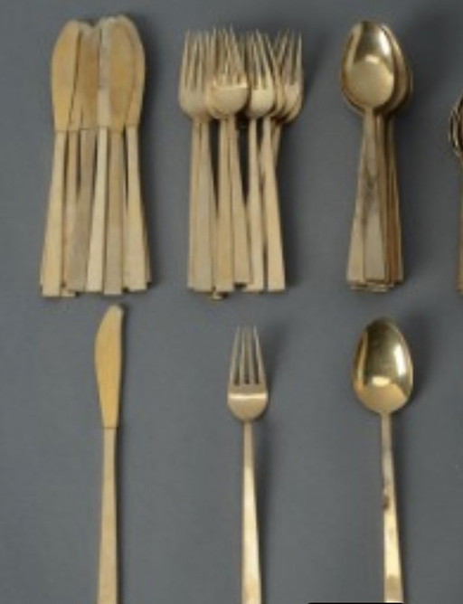 Cutlery 12 pieces each Sigvard Bernadotte brass