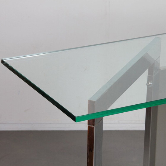 Image 1 of Vintage console in chrome metal and glass, 1970