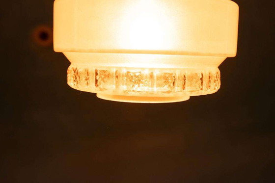 Image 1 of Lampe pendante vintage en verre 60s, lampe pendante scandinave en verre