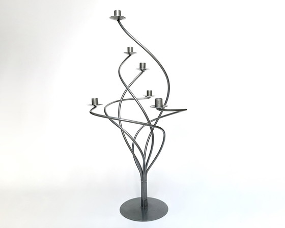 Image 1 of Candeliere vintage in metallo nero