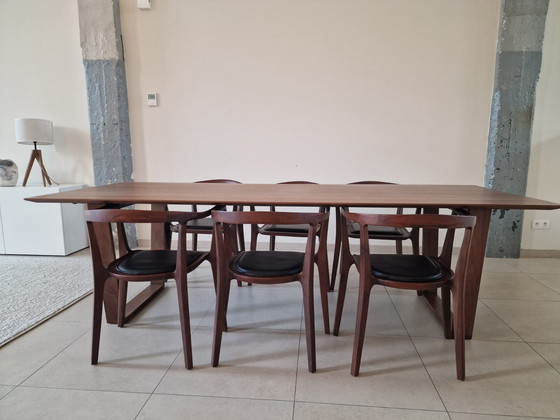 Image 1 of Walnut Table, 260Cmx100Cmx77Cm