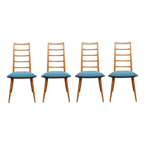 Set of 4 vintage chairs by Dettinger for Lübke 1950