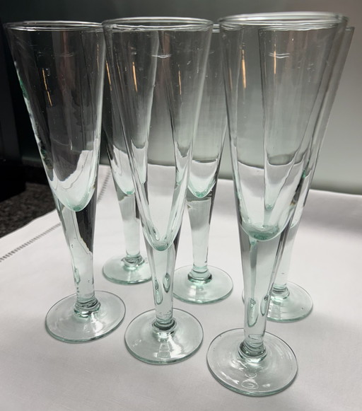 Set Of 6 Champagne Glasses