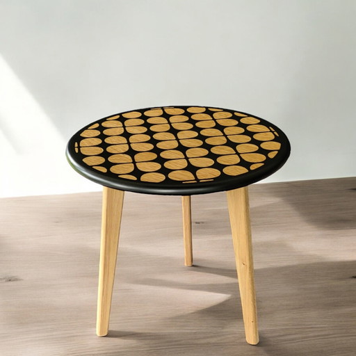 Unique Round Clover Pattern Side Table