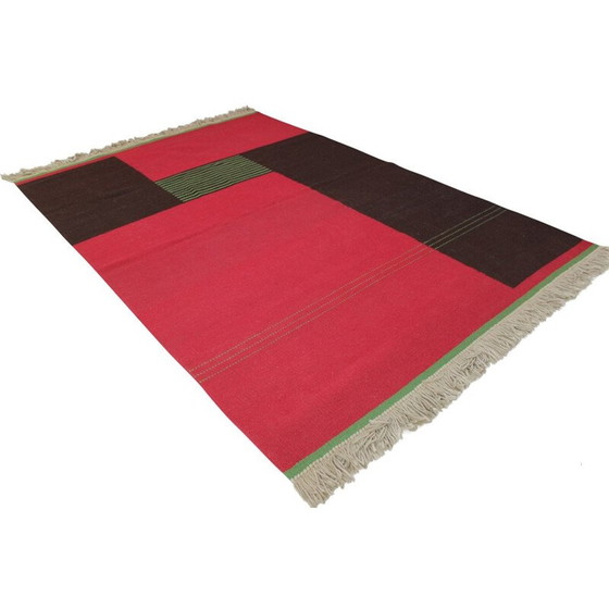 Image 1 of Tappeto geometrico modernista vintage, Repubblica Ceca 1960