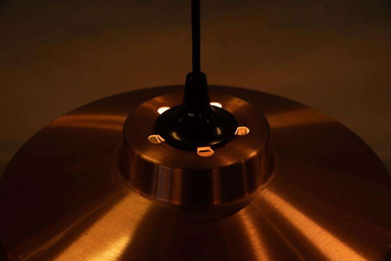 Image 1 of Lampada a sospensione in vetro colorato in stile spaziale, lampada scandinava vintage