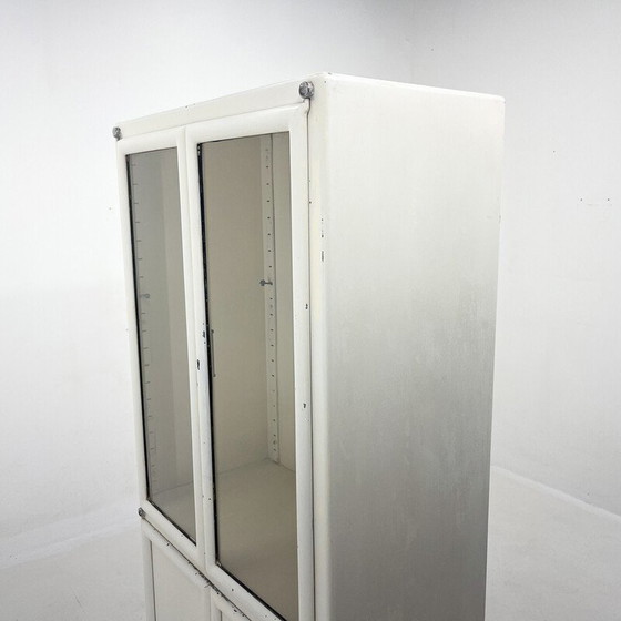Image 1 of Vintage iron and glass medical cabinet, Czechoslovakia