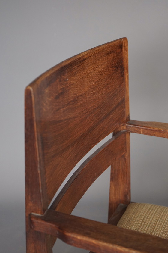 Image 1 of Henk Wouda Oak Armchairs For H.Pander & Zn. 1930S