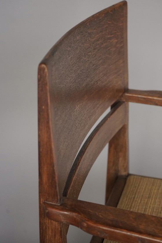 Image 1 of Henk Wouda Oak Armchairs For H.Pander & Zn. 1930S