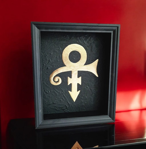 Prince Logo 23Ct Gold Gold Plated In Frame