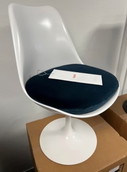 Original Knoll Tulip dining chair white or Black rilsan + velvet cushion