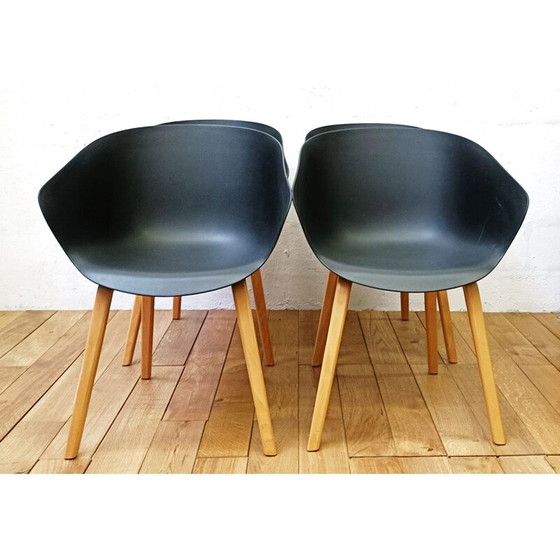 Image 1 of Vintage black plastic chair