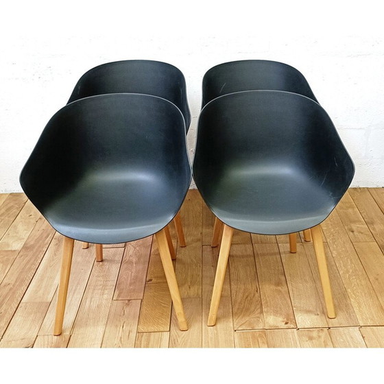 Image 1 of Vintage black plastic chair