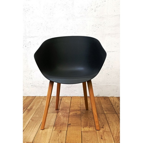 Image 1 of Vintage black plastic chair