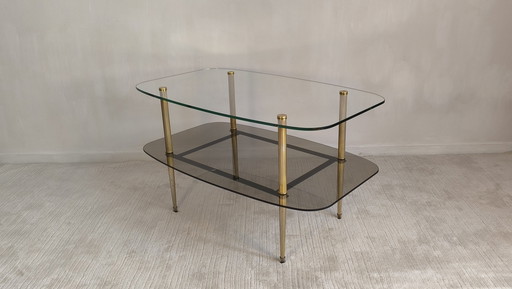 Beautiful Small Italian Coffee Table In The Fontana Arte Style