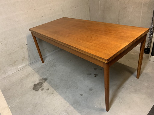 Teak Extendable Dining Table Large