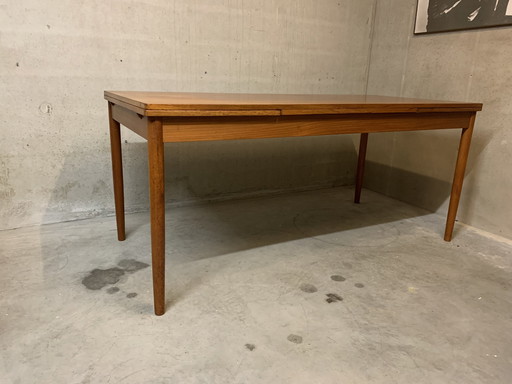 Teak Extendable Dining Table Large