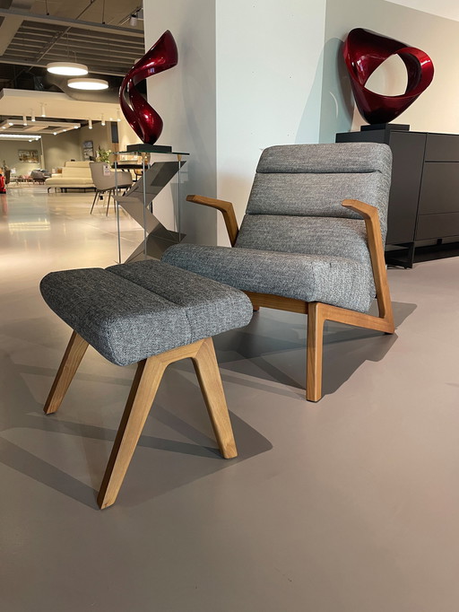 Rolf Benz Armchair And Footstool Showroom Model