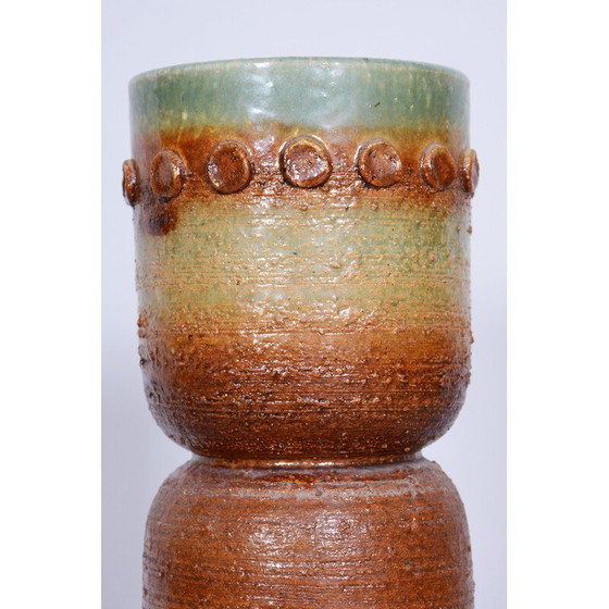 Image 1 of Vintage glazed ceramic vase, Czechoslovakia 1950