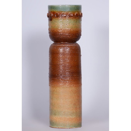 Image 1 of Vintage glazed ceramic vase, Czechoslovakia 1950