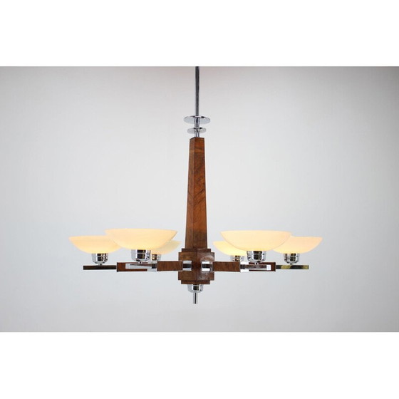 Image 1 of Lampadario in legno d'epoca, 1930