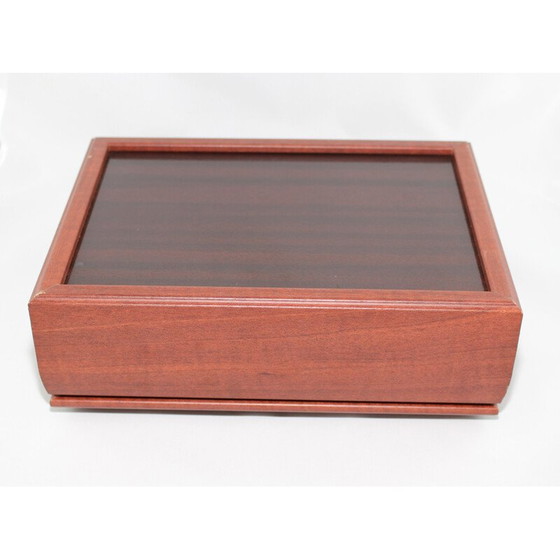 Image 1 of Vintage wooden tea box with sterling silver lid from Hazorfim