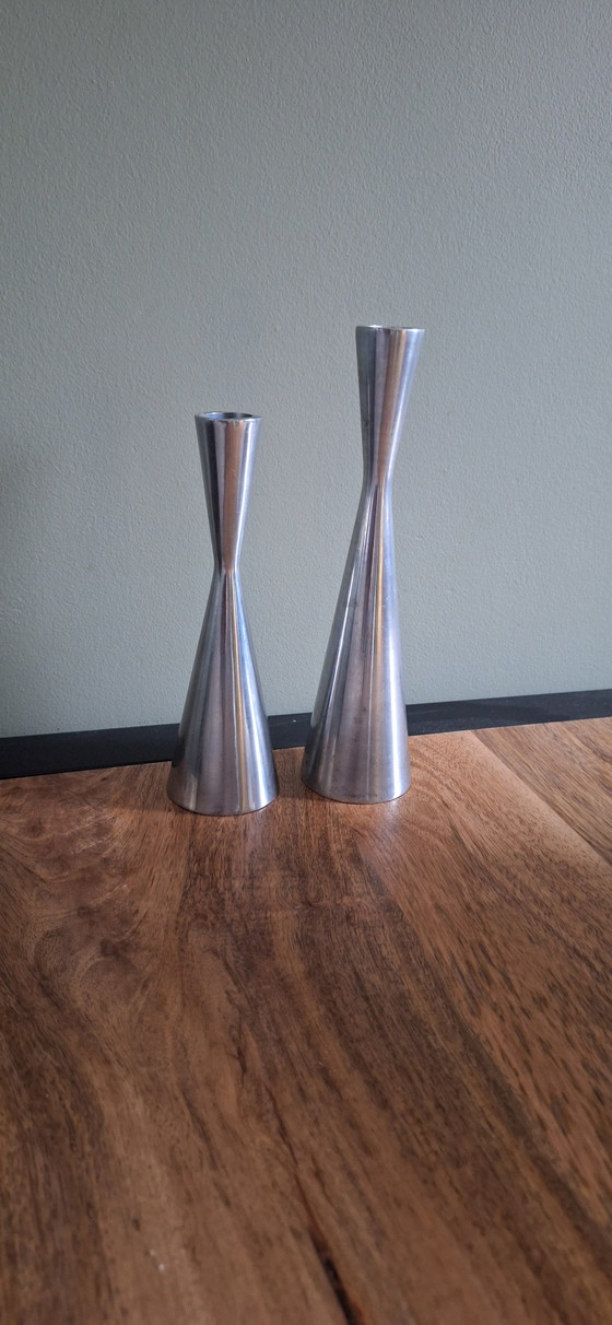 Image 1 of Ikea Candlestick By Erika Pekkari 1 Of 23Cm And The Other Is 19Cm.