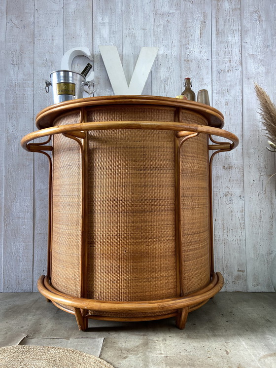 Image 1 of Vintage Rattan Bar