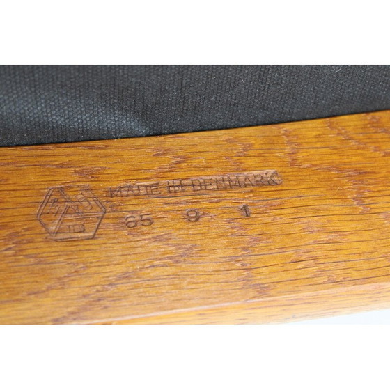 Image 1 of Pair of vintage oakwood Danish chairs by Fdb Mobler, Denmark 1970s