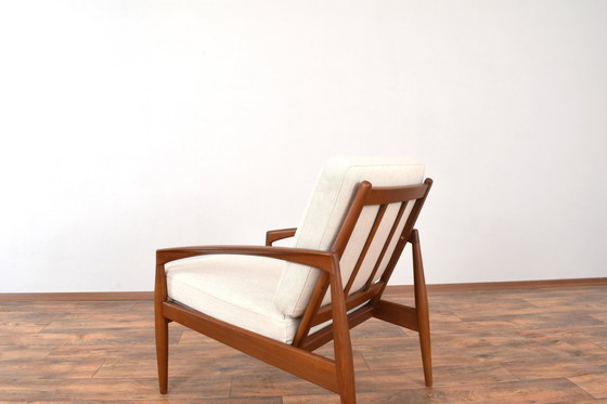 Image 1 of Fully Restored Teak Paper Knife Lounge Chair By Kai Kristiansen For Magnus Olesen, 1960S