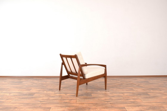 Image 1 of Fully Restored Teak Paper Knife Lounge Chair By Kai Kristiansen For Magnus Olesen, 1960S