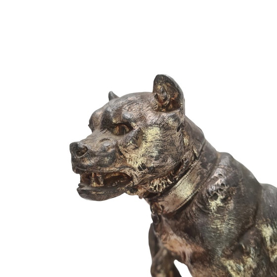 Image 1 of Antica statua francese di Bulldog Charles Valton del 1900 circa