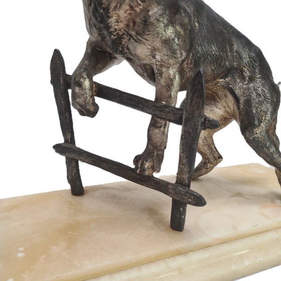 Image 1 of Antica statua francese di Bulldog Charles Valton del 1900 circa